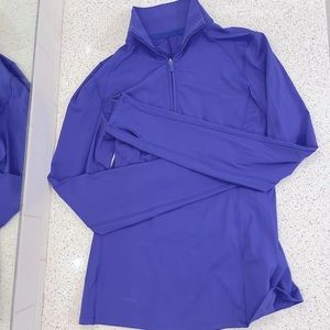 Purple half zip define jacket